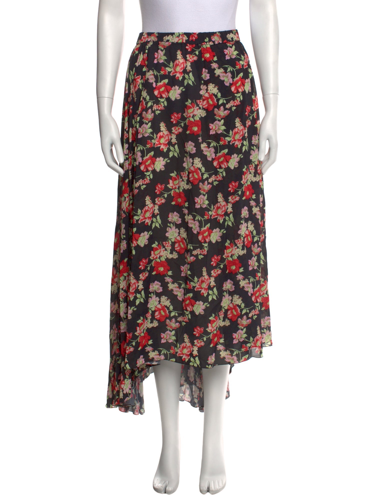 No. 21 x Kartell Floral Print Midi Length Skirt