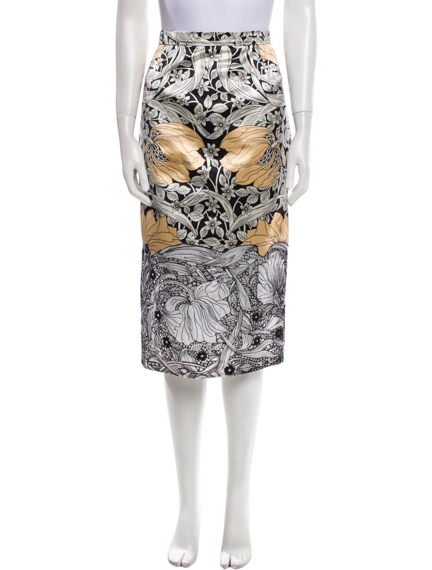 No. 21 x Kartell Floral Print Knee-Length Skirt