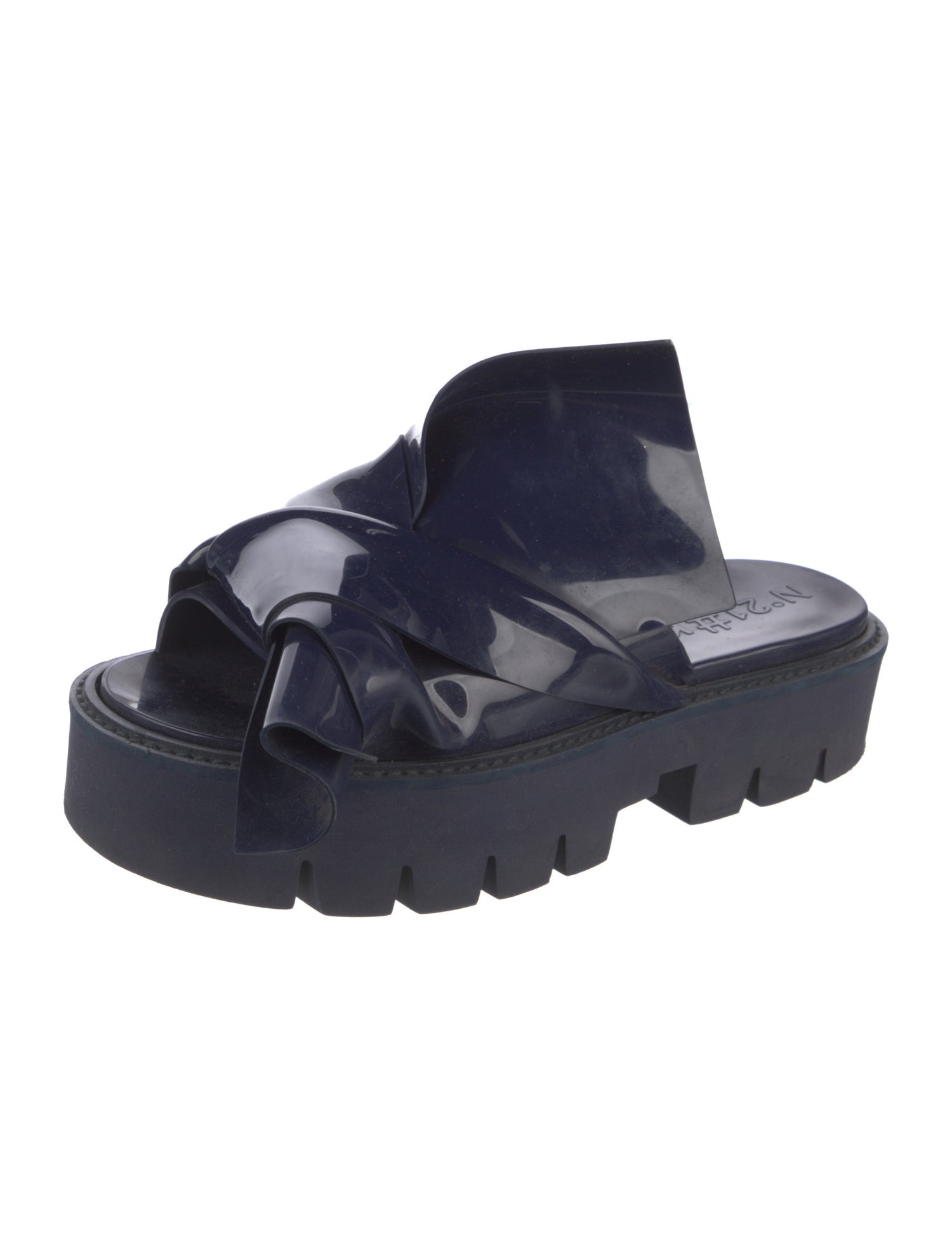 No. 21 x Kartell Rubber Ruffle Embellishment Slides