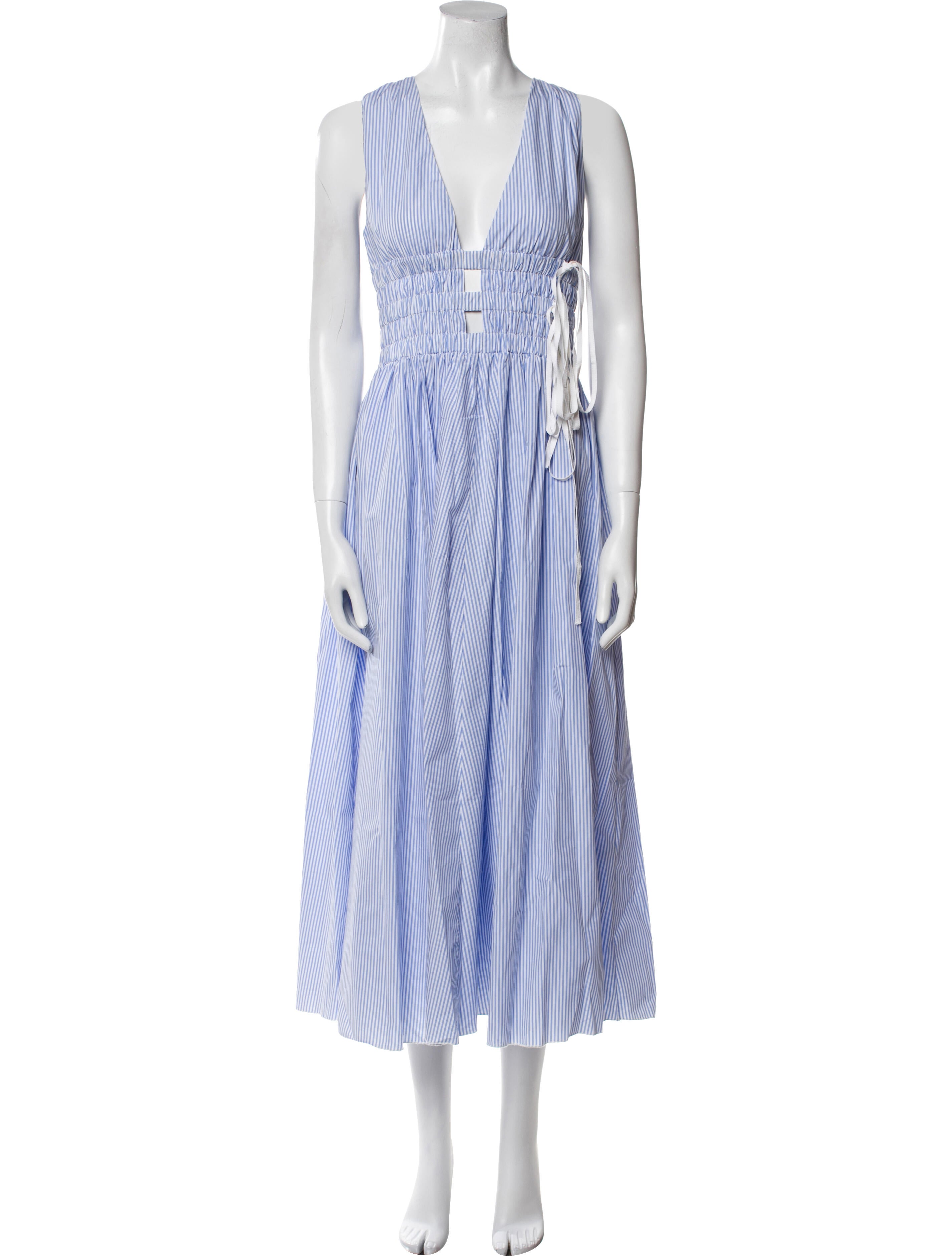 No. 21 x Kartell Striped Long Dress