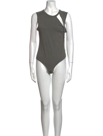 Noam Hanoch Crew Neck Sleeveless Bodysuit