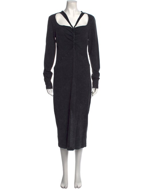 Noam Hanoch V-Neck Long Dress