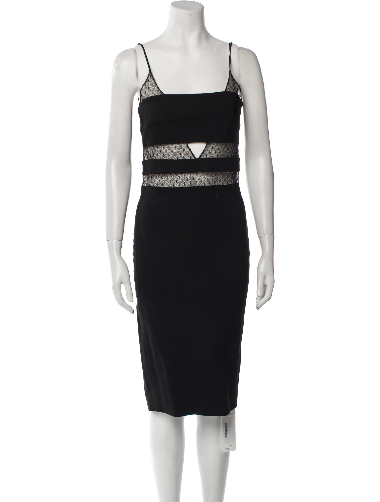 Noam Hanoch Square Neckline Knee-Length Dress