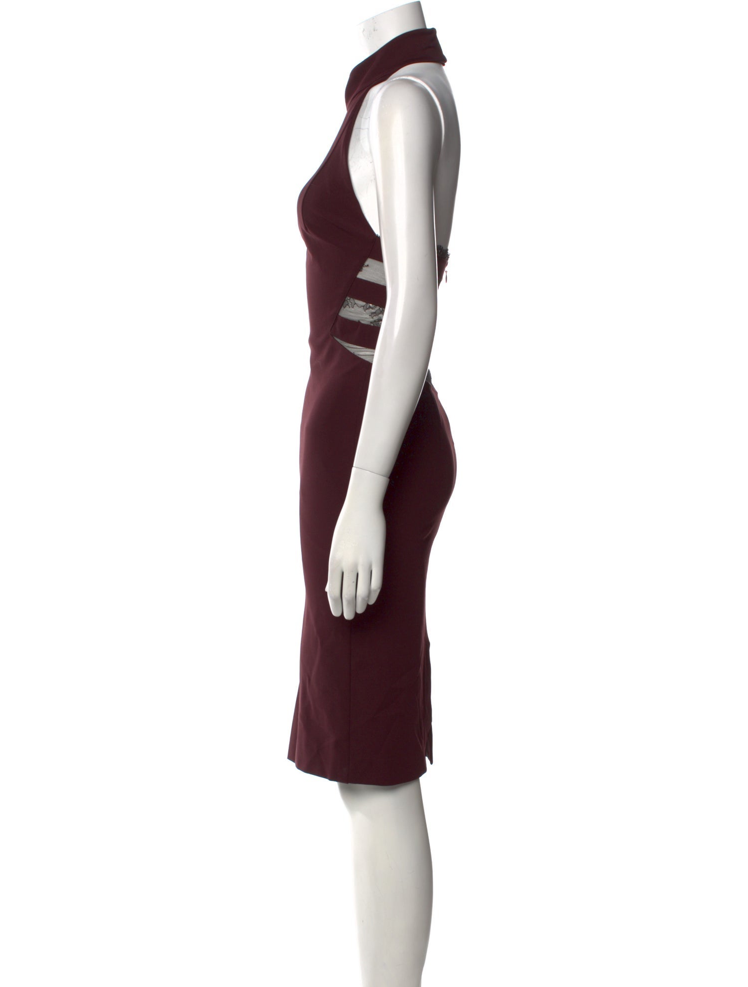 Noam Hanoch Mock Neck Midi Length Dress