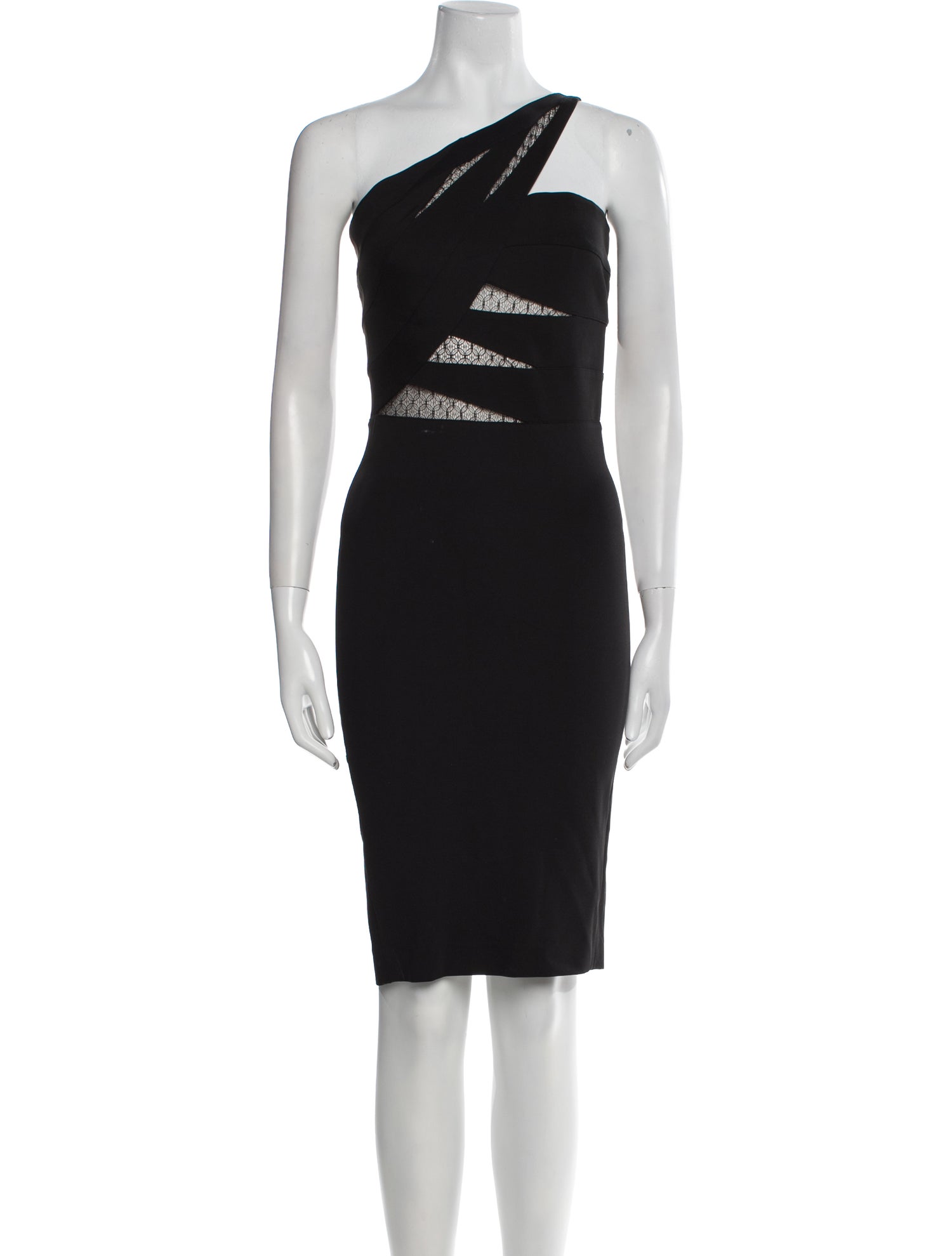 Noam Hanoch One-Shoulder Knee-Length Dress
