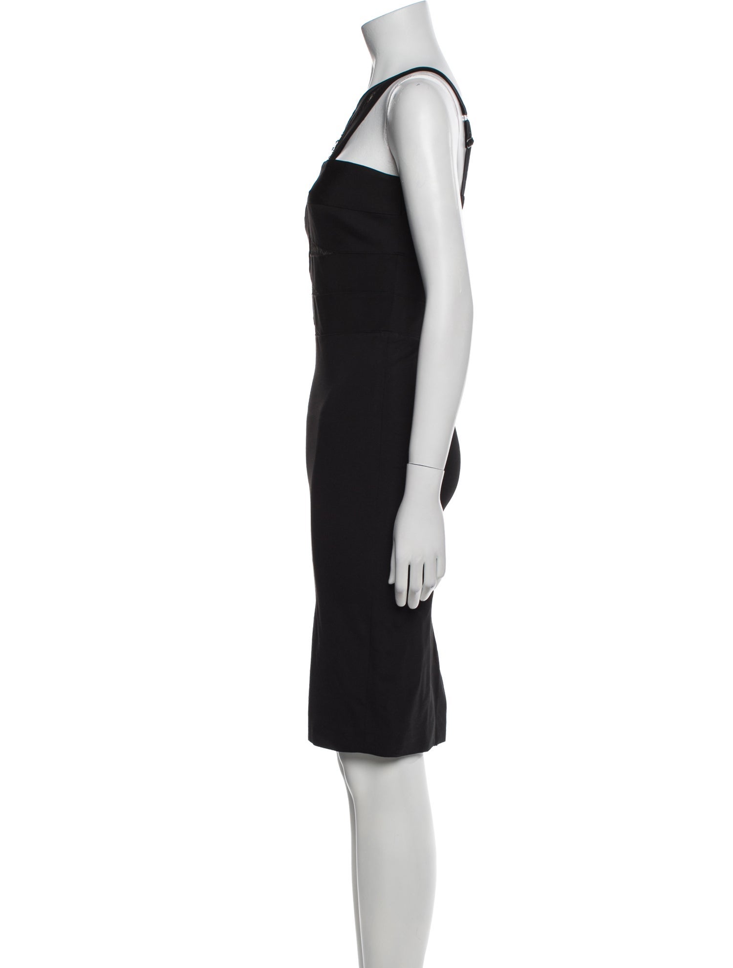 Noam Hanoch One-Shoulder Knee-Length Dress