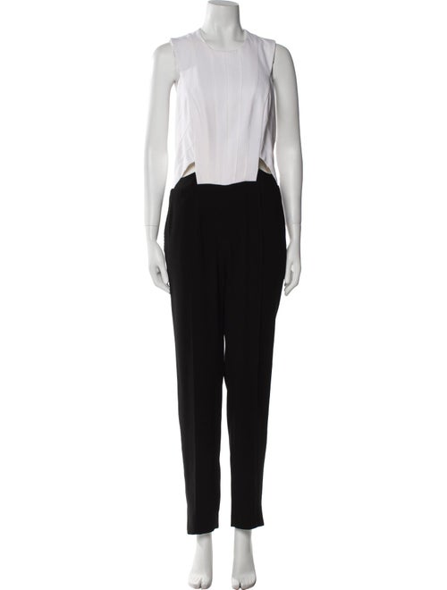 Noam Hanoch Colorblock Pattern Scoop Neck Jumpsuit