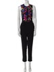 Noam Hanoch Printed Crew Neck Jumpsuit