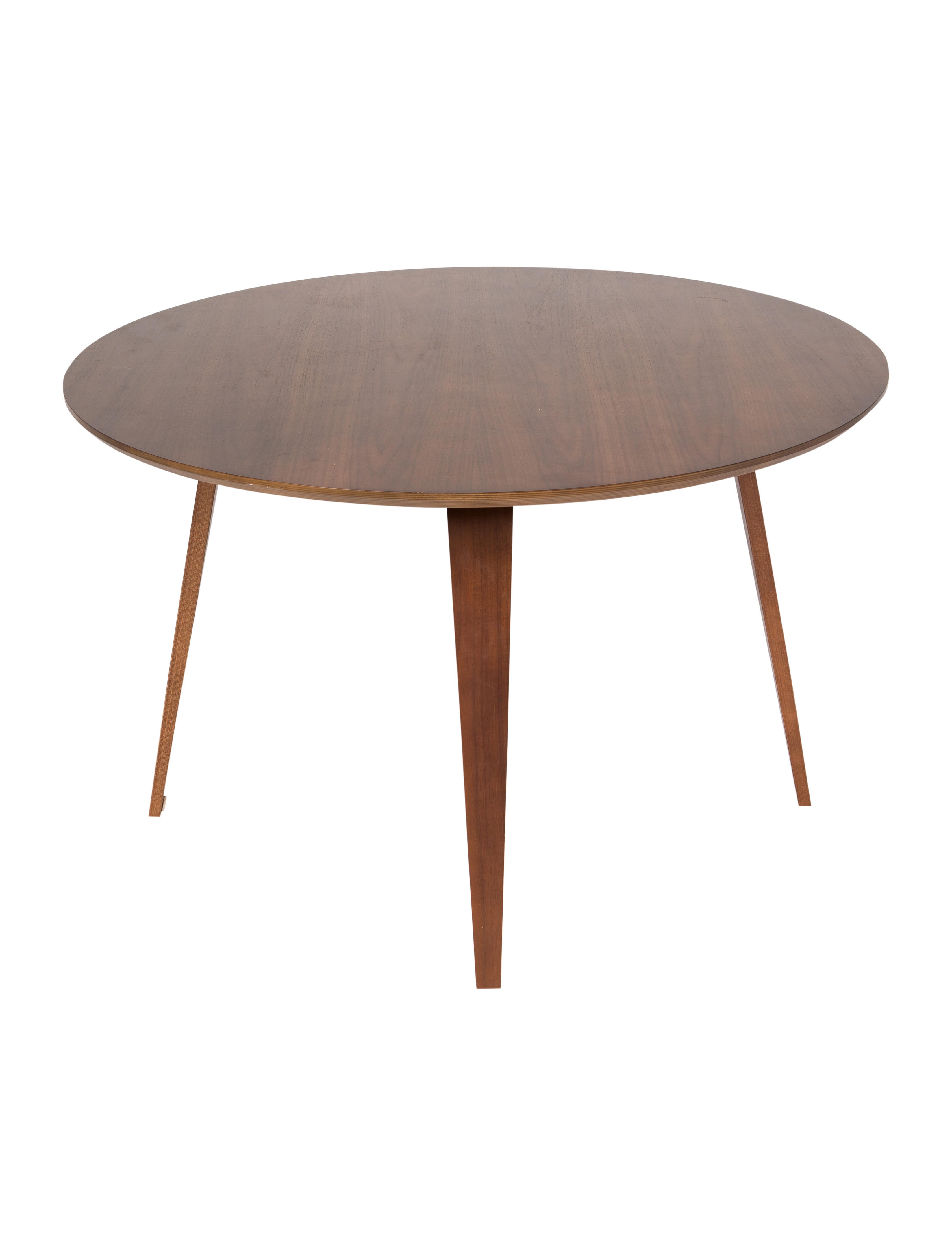 Norman Cherner Walnut Round Dining Table Furniture Walnut Cherner Round Dining Table