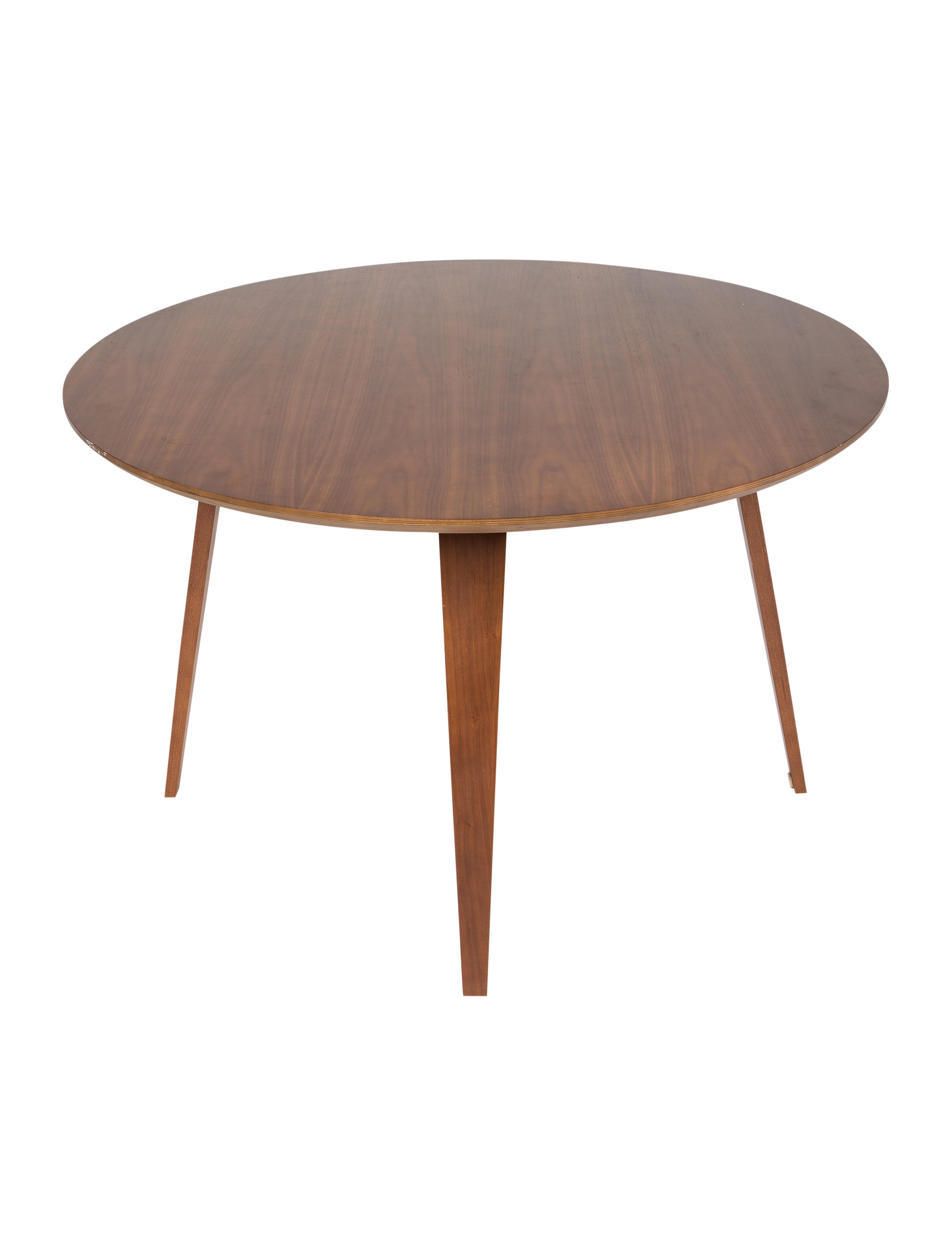 Norman Cherner Walnut Round Dining Table Furniture Walnut Cherner Round Dining Table