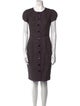 Norman Ambrose Crew Neck Knee-Length Dress
