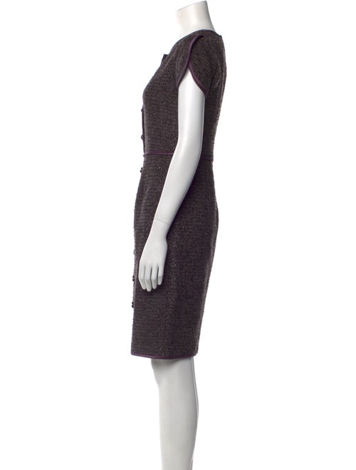 Norman Ambrose Crew Neck Knee-Length Dress