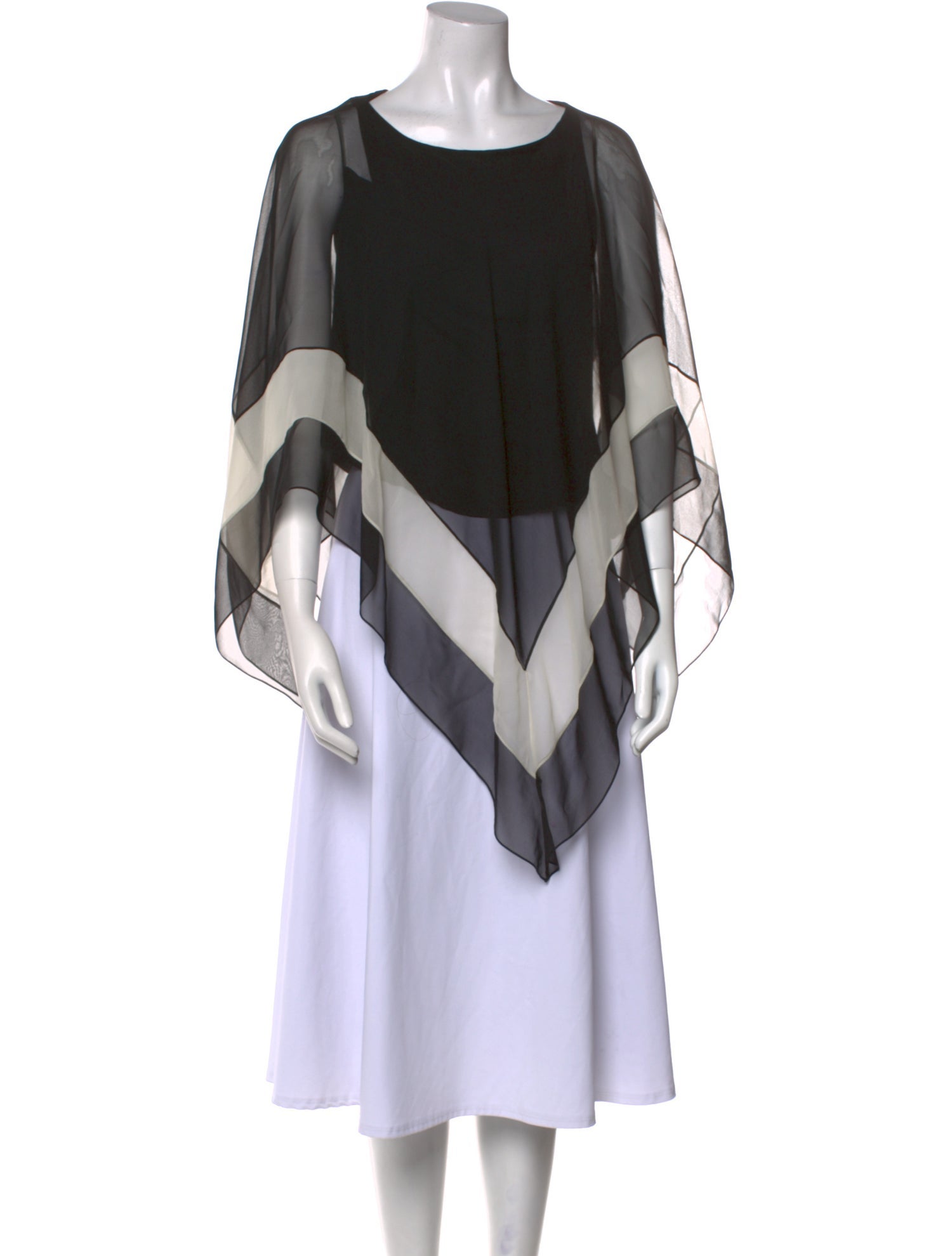 Norman Ambrose Printed Scoop Neck Tunic