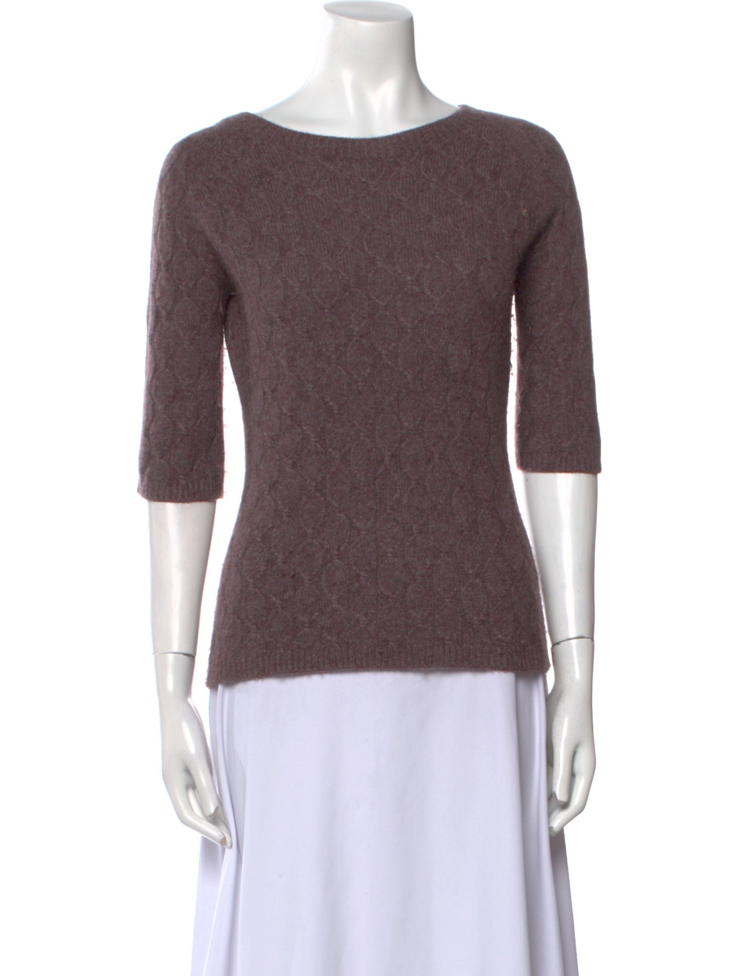 Norman Ambrose Cashmere Scoop Neck Sweater