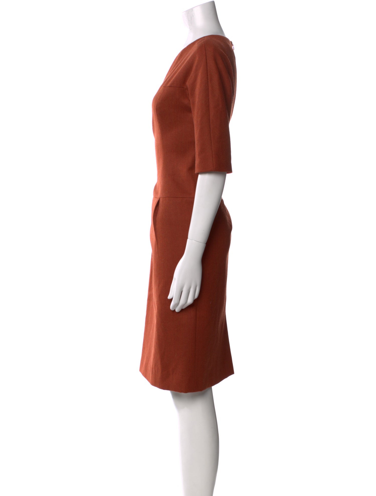 Norman Ambrose Wool Knee-Length Dress