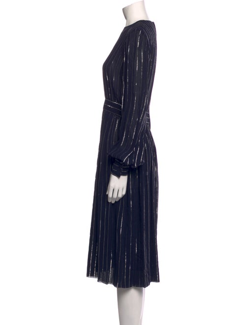 Norman Norell NY Striped Midi Length Dress