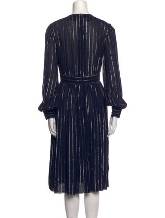 Norman Norell NY Striped Midi Length Dress