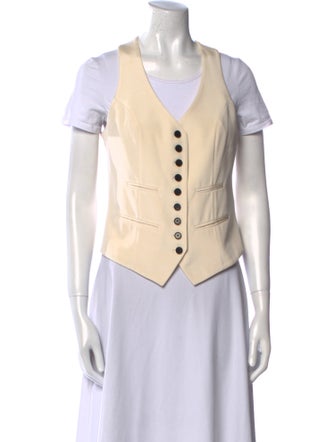 Norisol Ferrari Silk V-Neck Button-Up Top