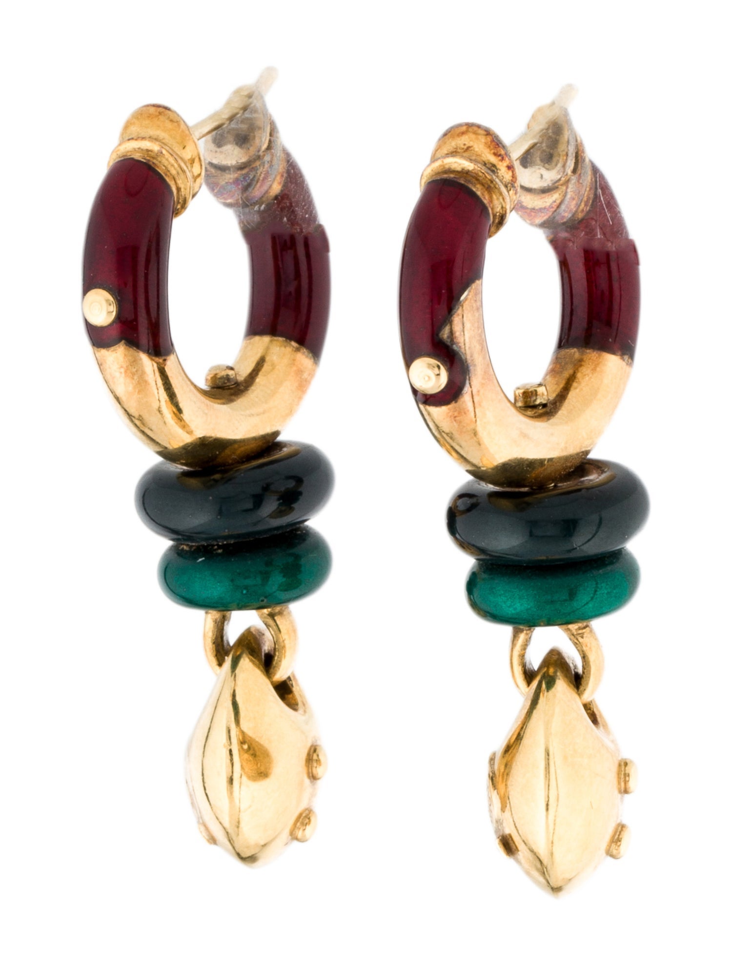 La Nouvelle Bague 18K Glass Drop Earrings
