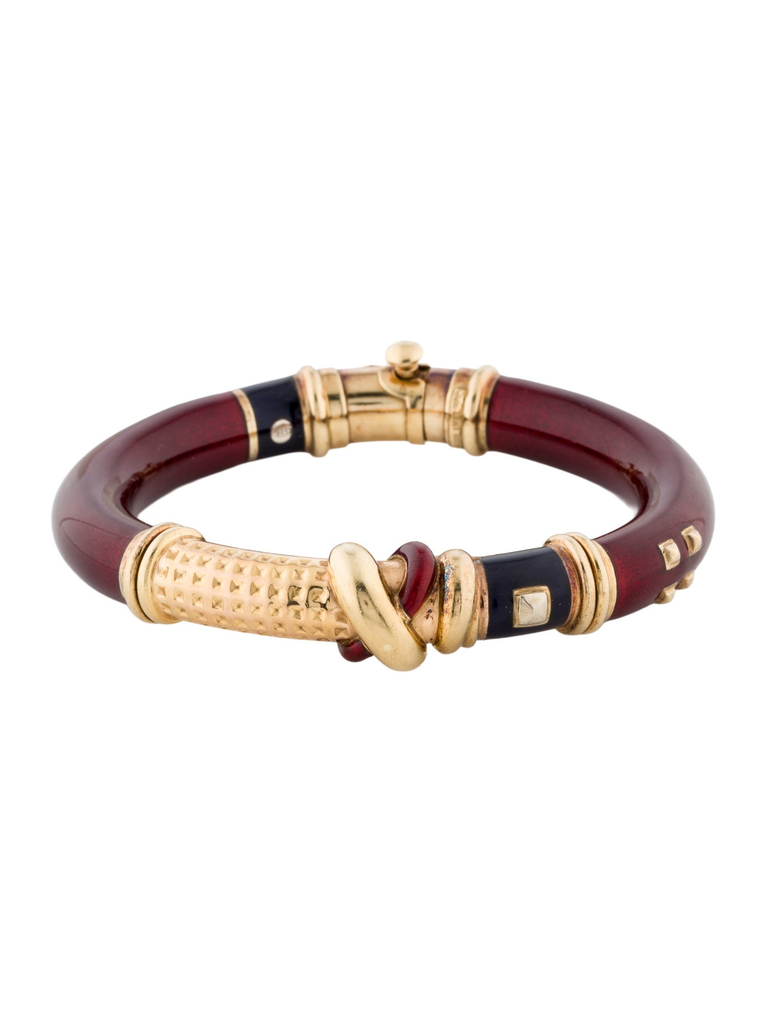 La Nouvelle Bague 18K Enamel Bangle Bracelet