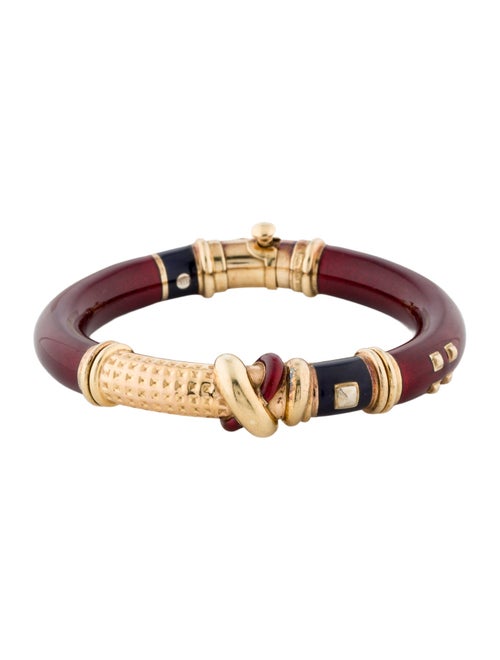 La Nouvelle Bague 18K Enamel Bangle Bracelet