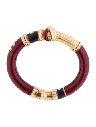 La Nouvelle Bague 18K Enamel Bangle Bracelet