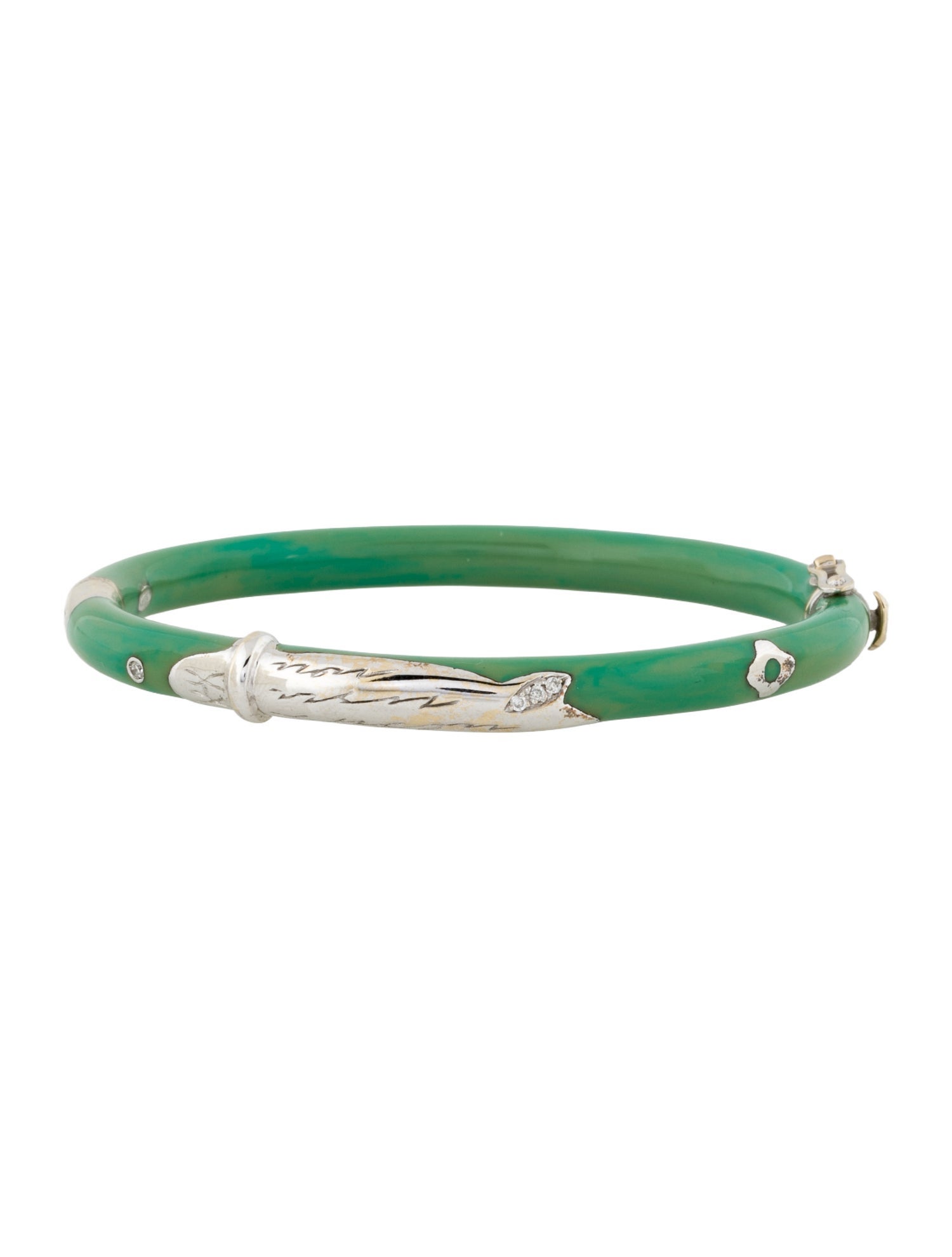 La Nouvelle Bague Diamond & Enamel Bangle