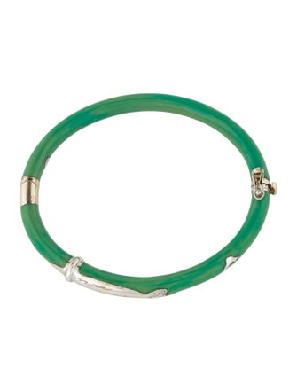 La Nouvelle Bague Diamond & Enamel Bangle