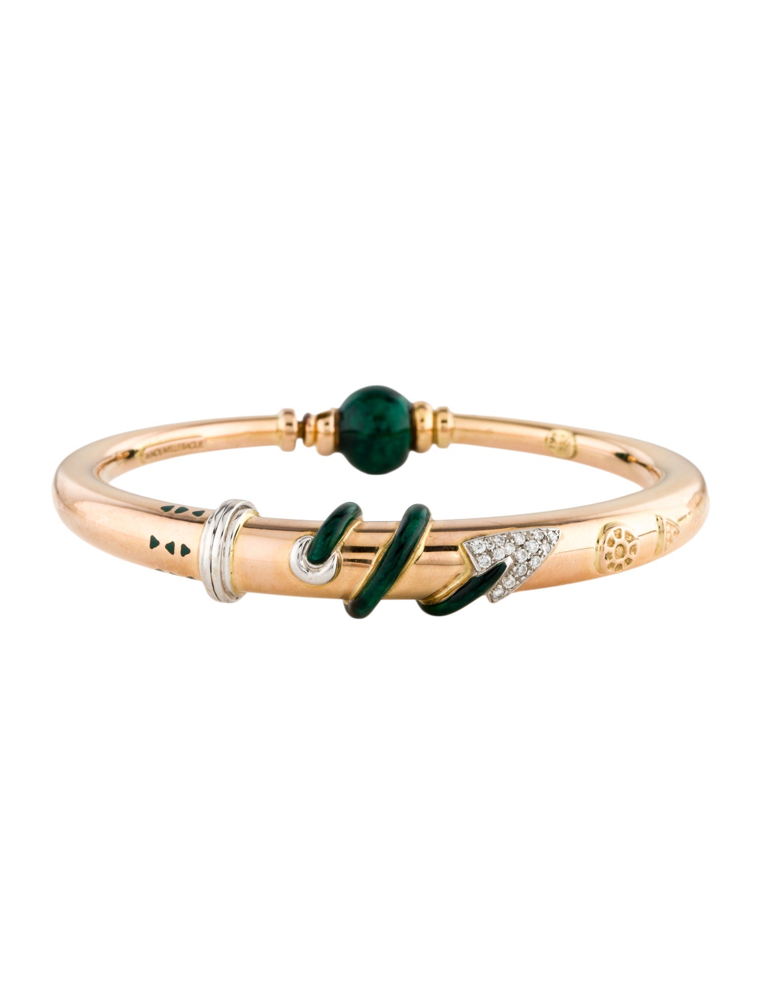 La Nouvelle Bague 18K Enamel & Diamond Bracelet
