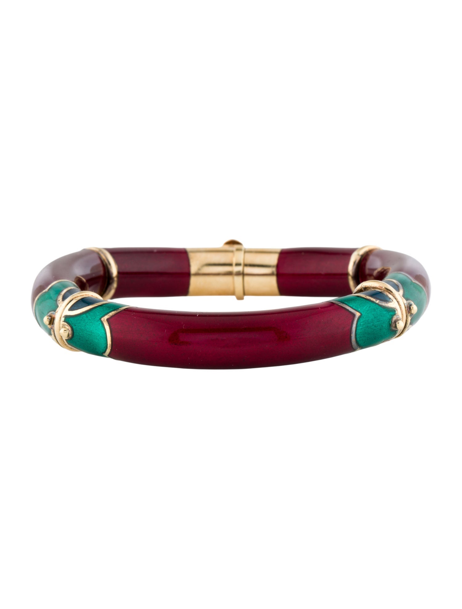 La Nouvelle Bague 18K Enamel Multicolor Bangle Bracelet