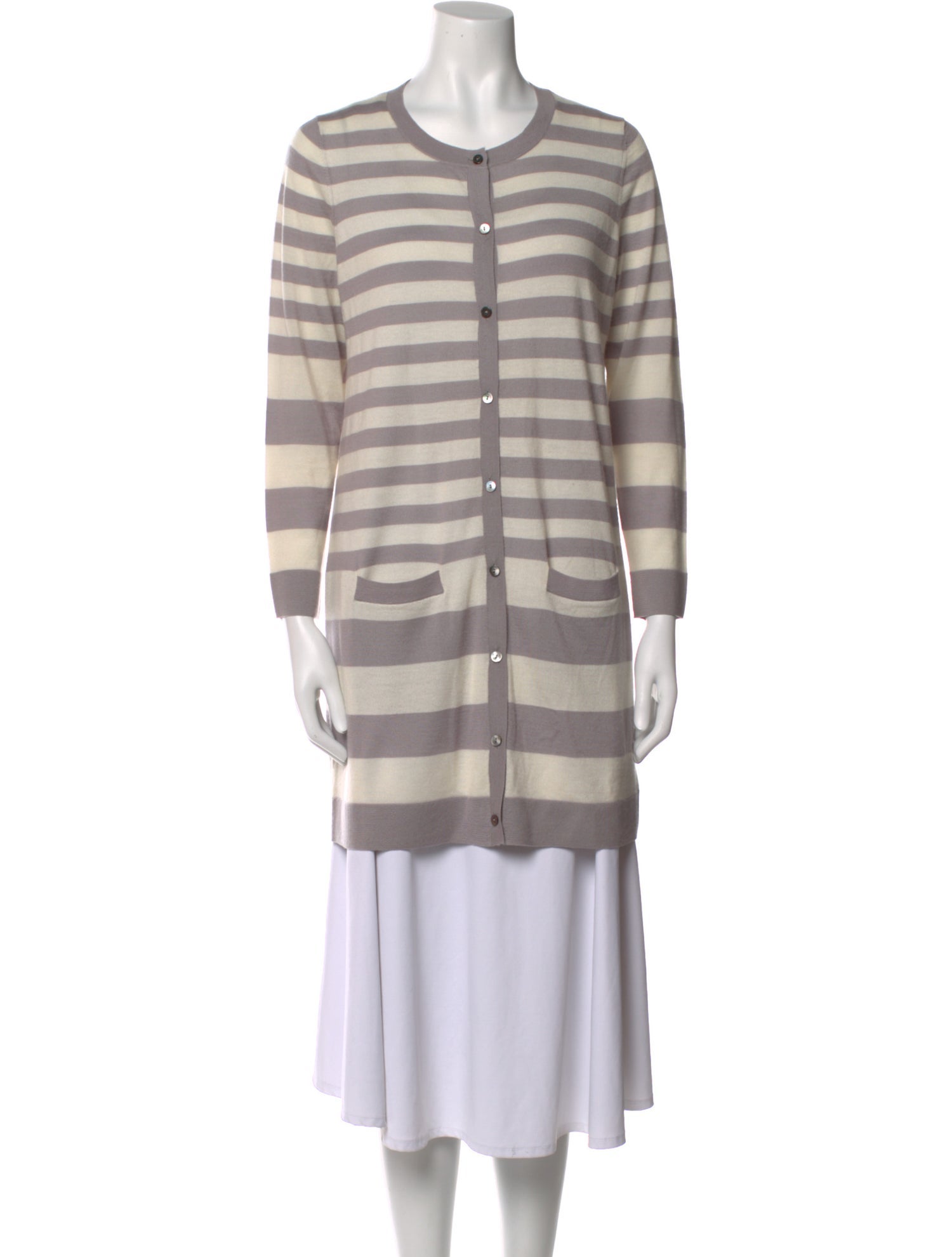 N. Peal Cashmere Striped Sweater