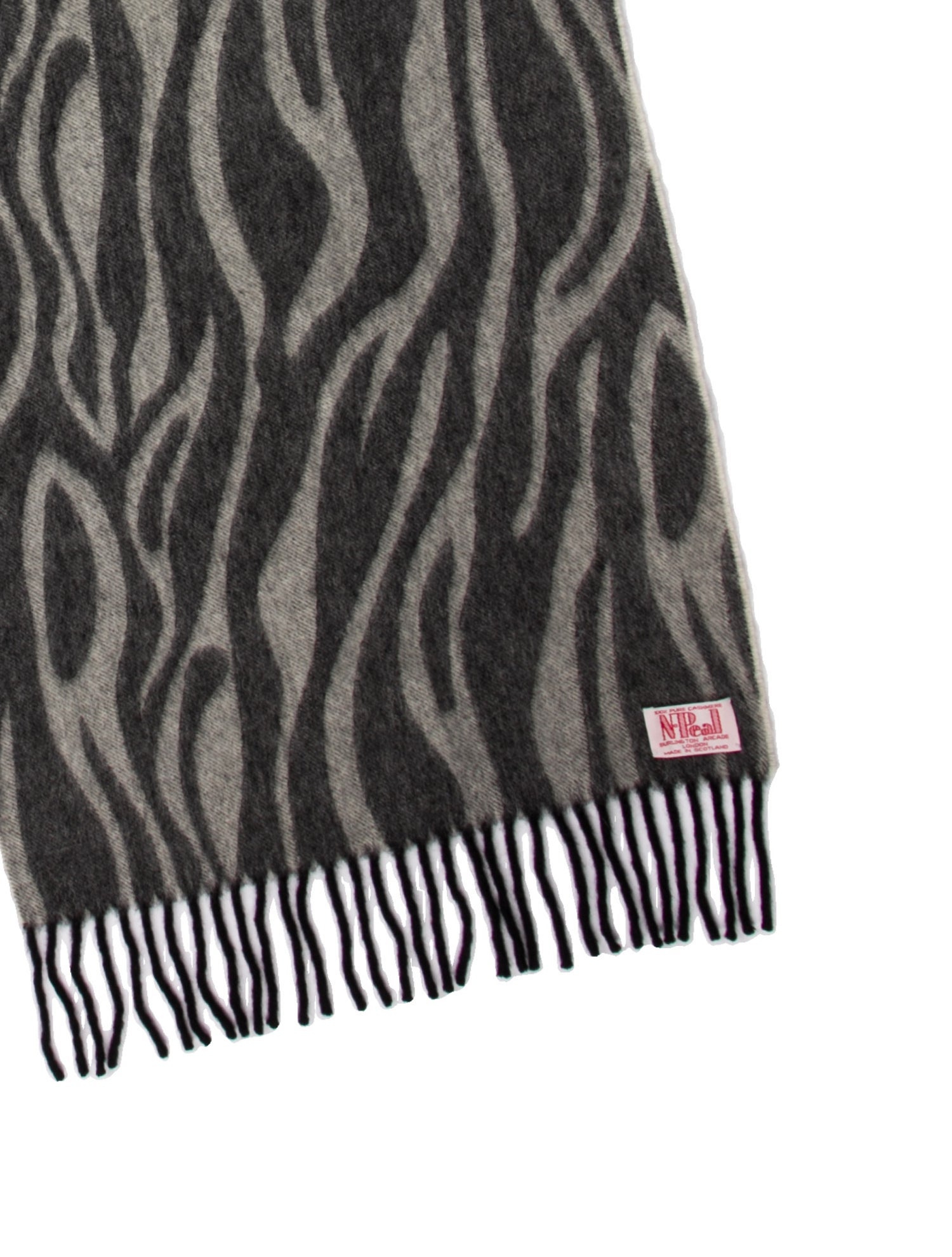 N. Peal Cashmere Animal Print Scarf