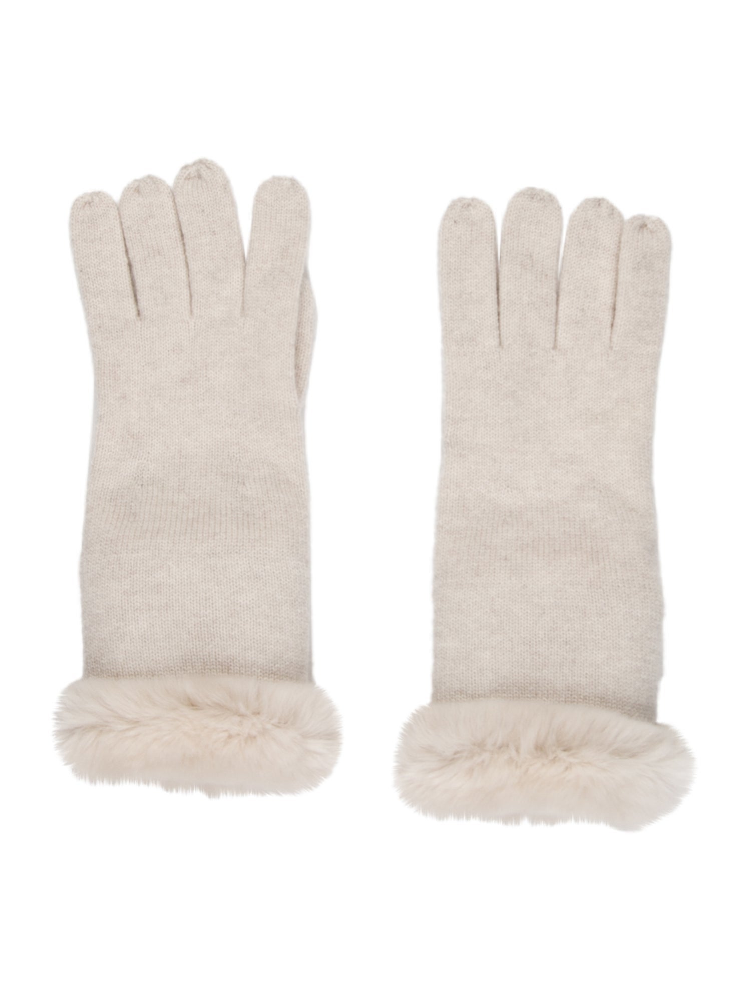 N. Peal Cashmere Fur-Trim Gloves