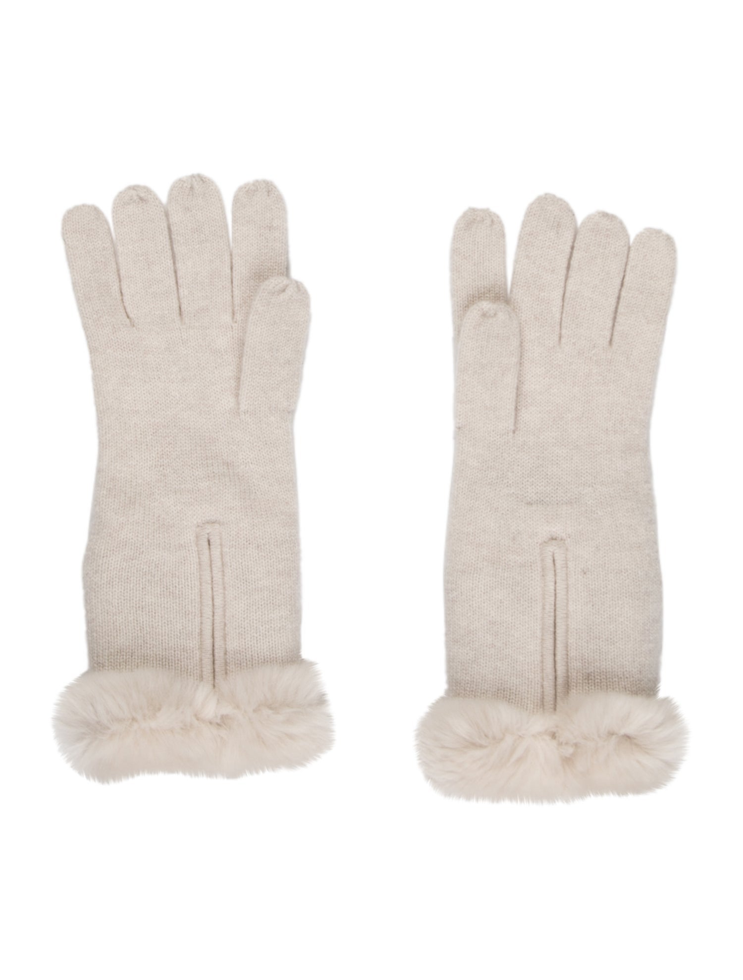 N. Peal Cashmere Fur-Trim Gloves
