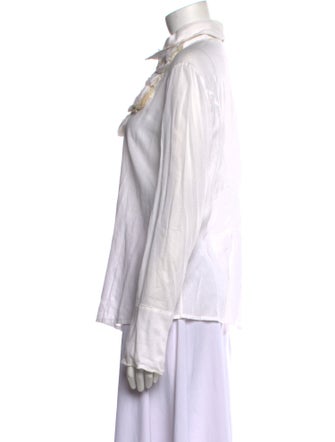 Nigel Preston & Knight Mock Neck Long Sleeve Button-Up Top