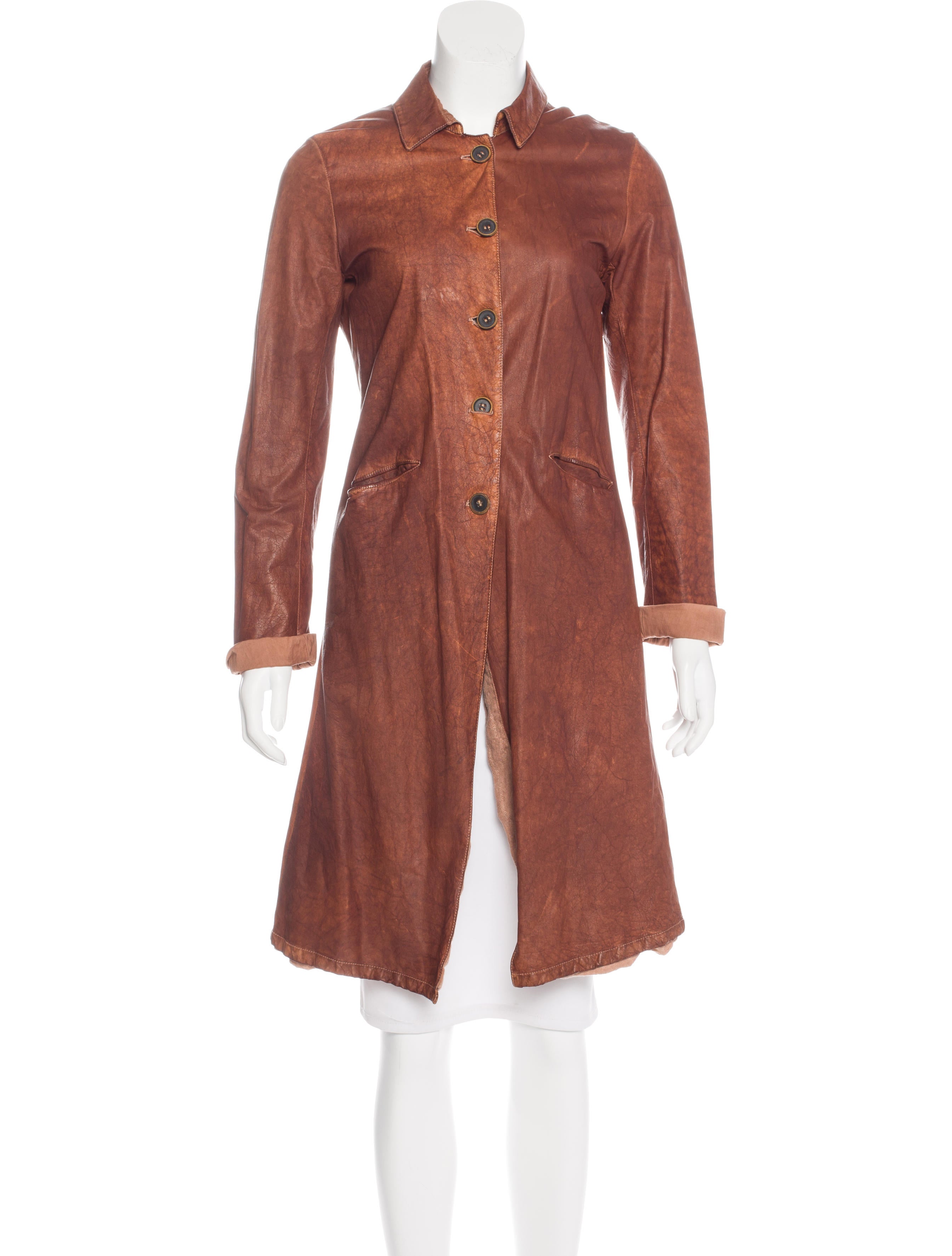 Nigel Preston KneeLength Leather Coat Clothing NPR20011 The RealReal