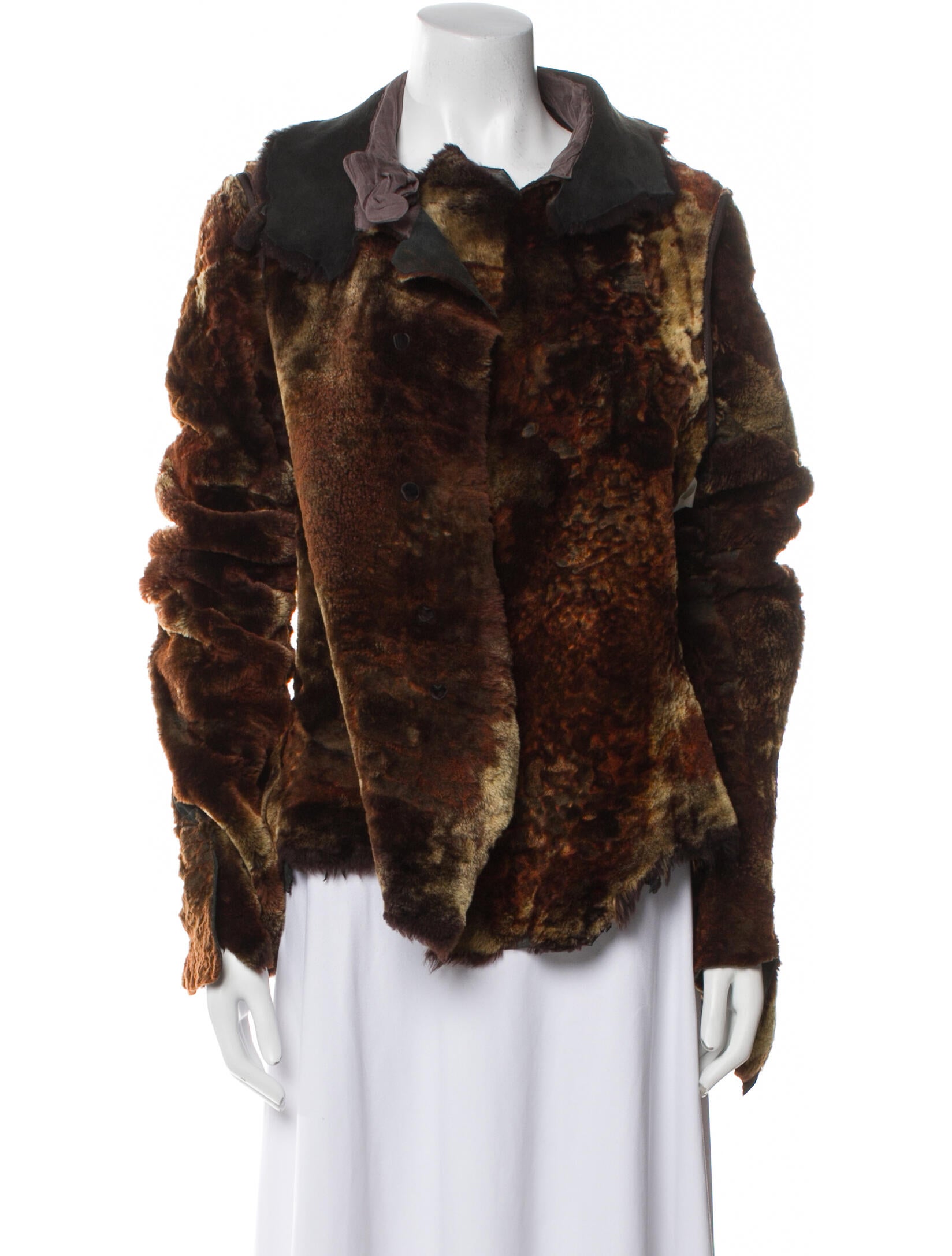 Nigel Preston Leather Faux Fur Jacket