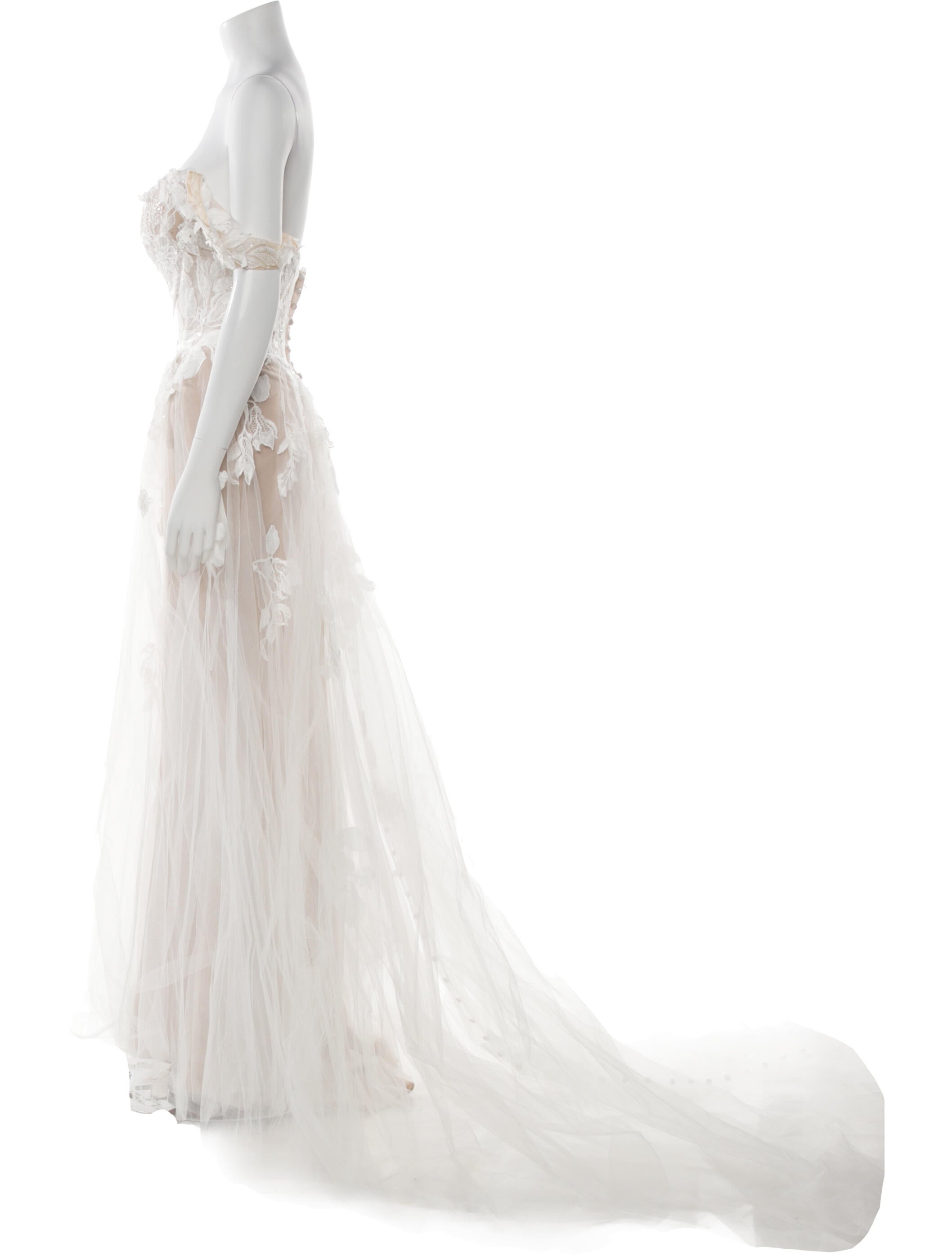 Allure Romance Lace Pattern Long Dress w/ Tags