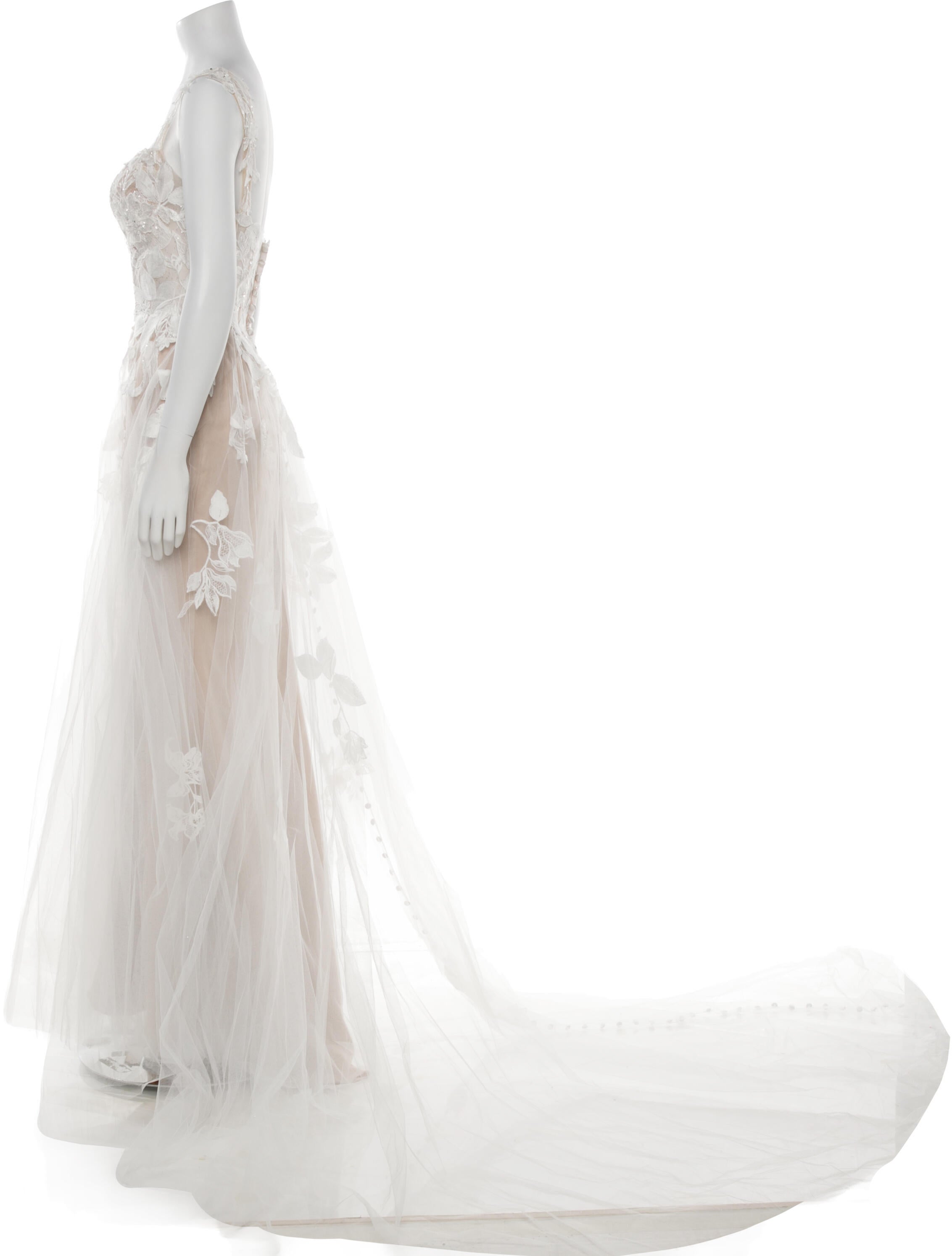 Allure Romance Lace Pattern Long Dress w/ Tags