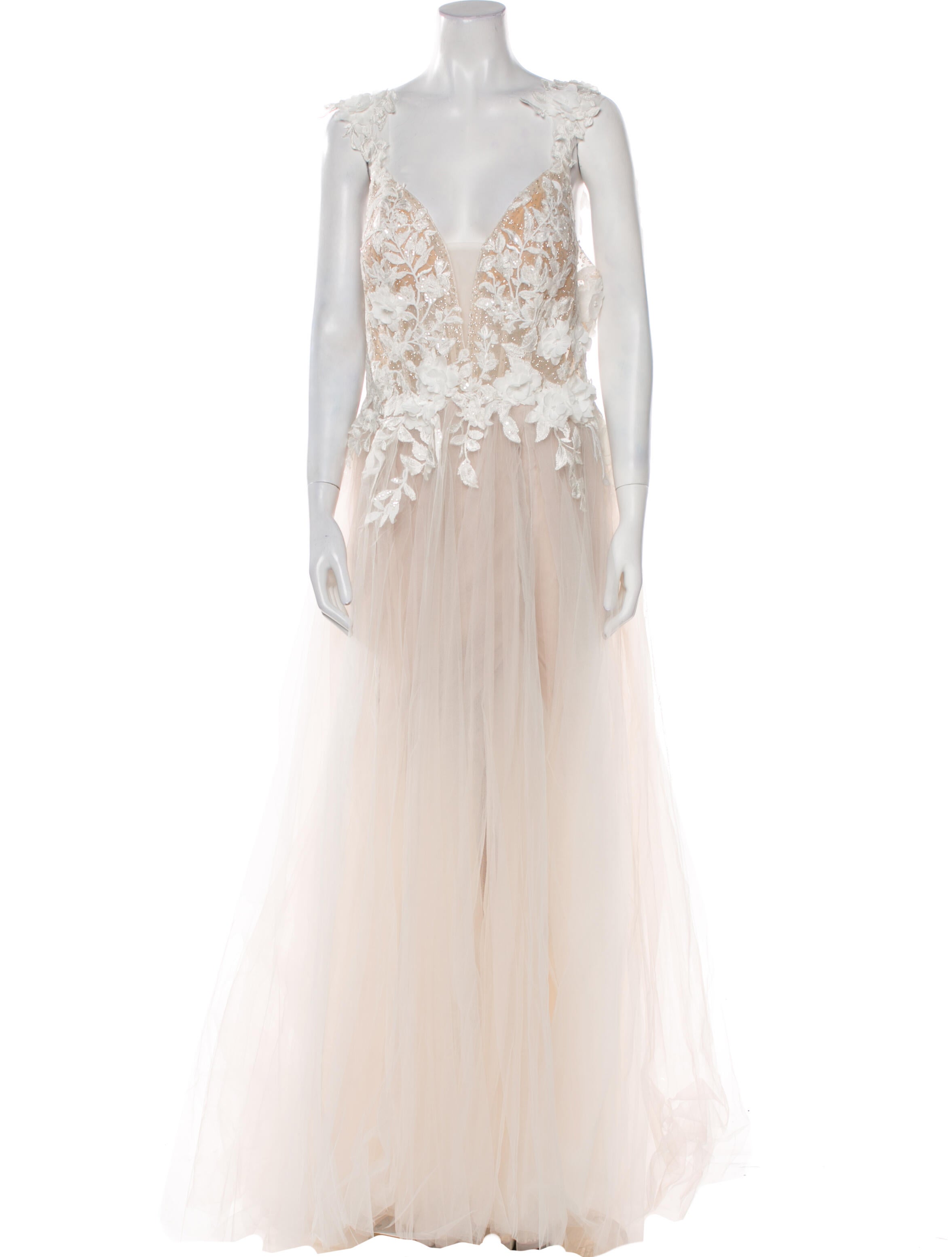 Allure Romance V-Neck Long Dress w/ Tags