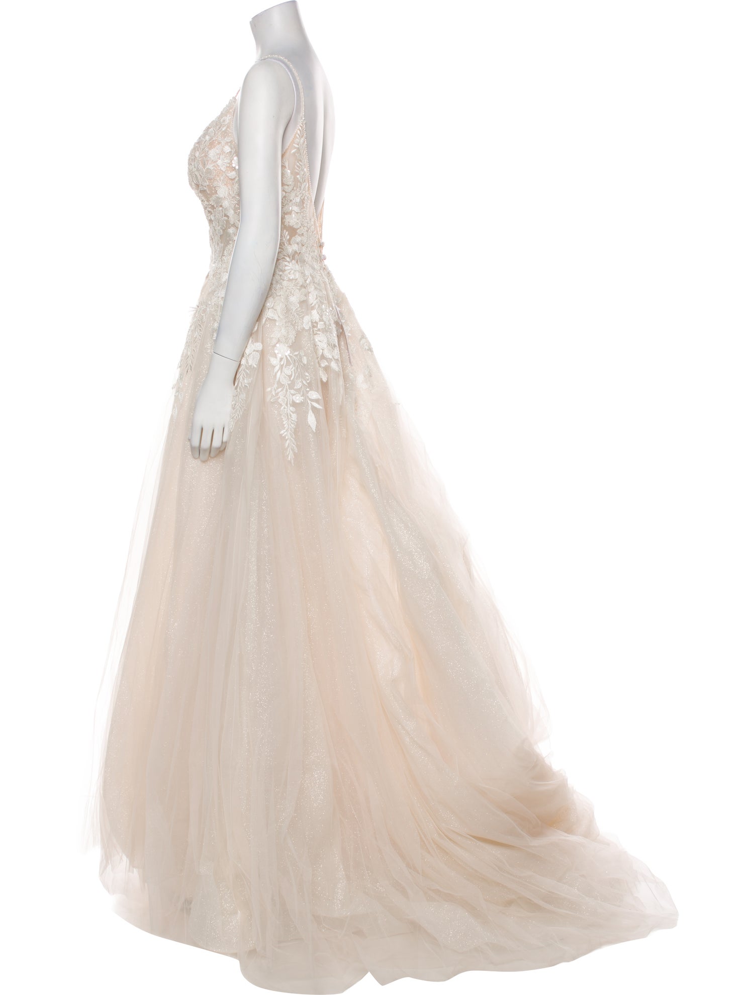 Allure Romance V-Neck Long Dress w/ Tags