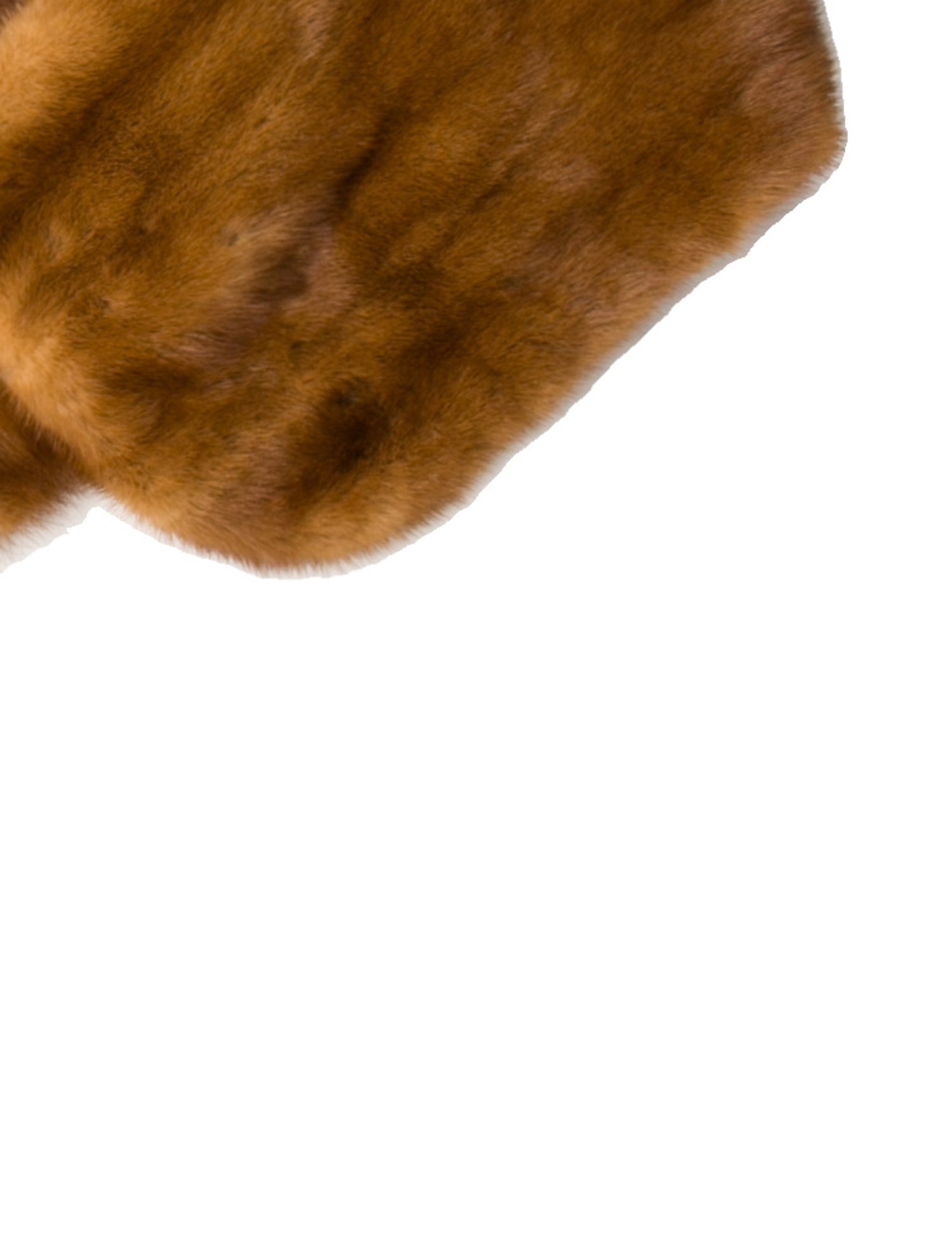 Anne Dee Goldin World Map Mink Scarf w/ Tags