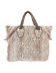 Nada Sawaya Snakeskin Top Handle Bag