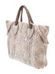 Nada Sawaya Snakeskin Top Handle Bag
