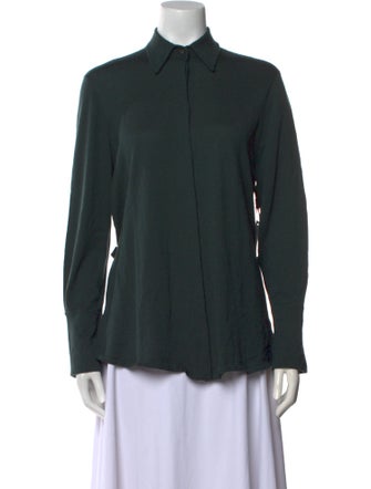 Nells Nelson Cashmere Long Sleeve Button-Up Top