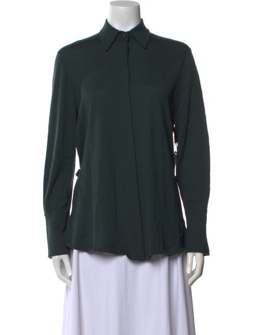 Nells Nelson Cashmere Long Sleeve Button-Up Top