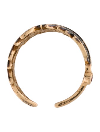 Nadine Ghosn 18K Diamond & Ruby Leaf Ring