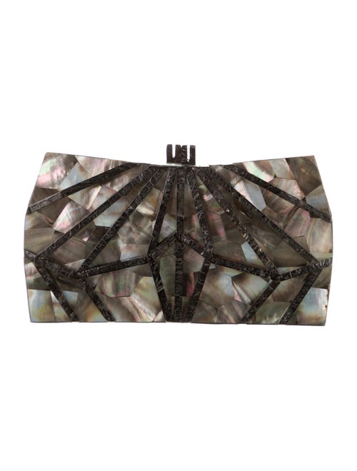 Nathalie Trad Box Clutch Brown