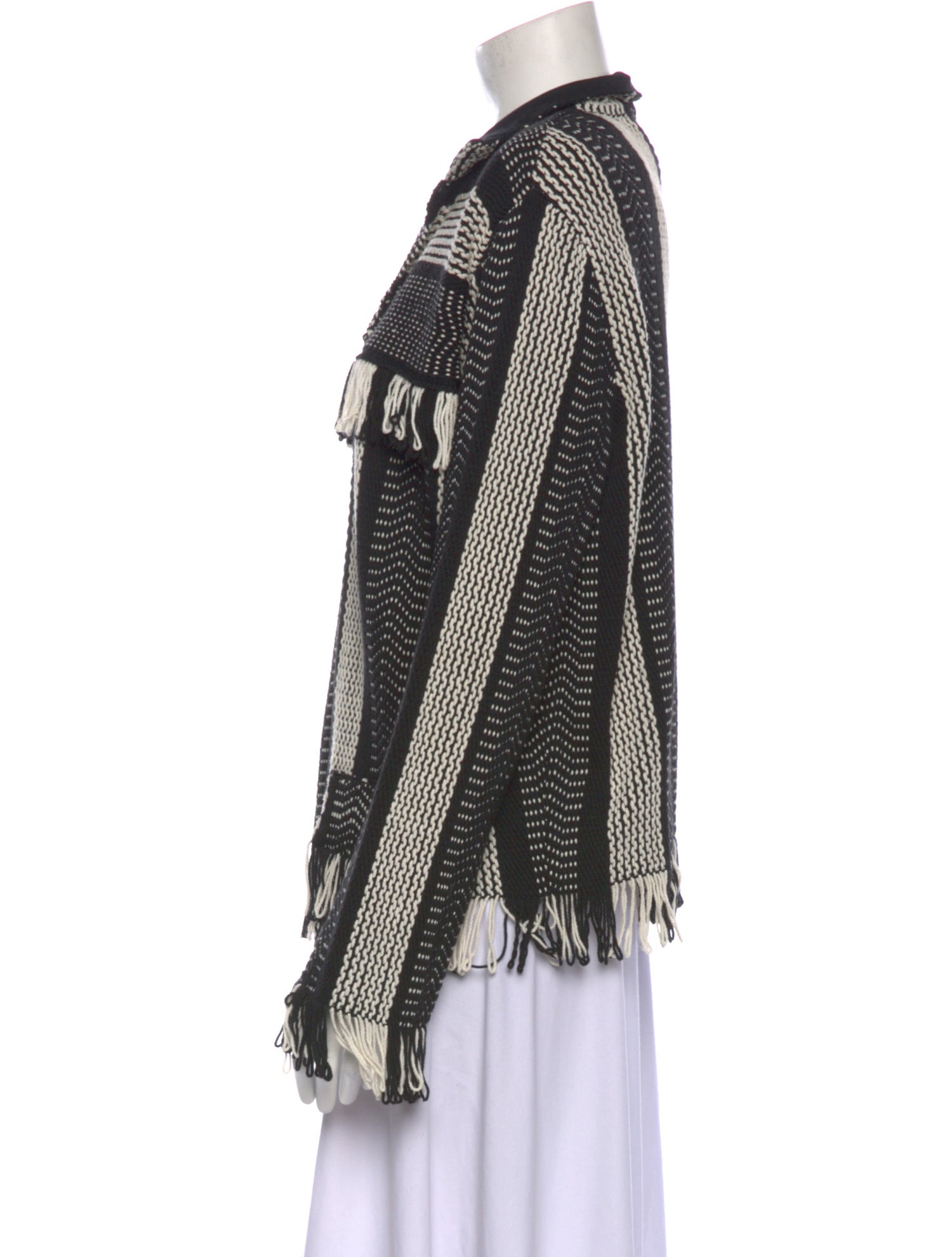 (nude) Striped V-Neck Sweater