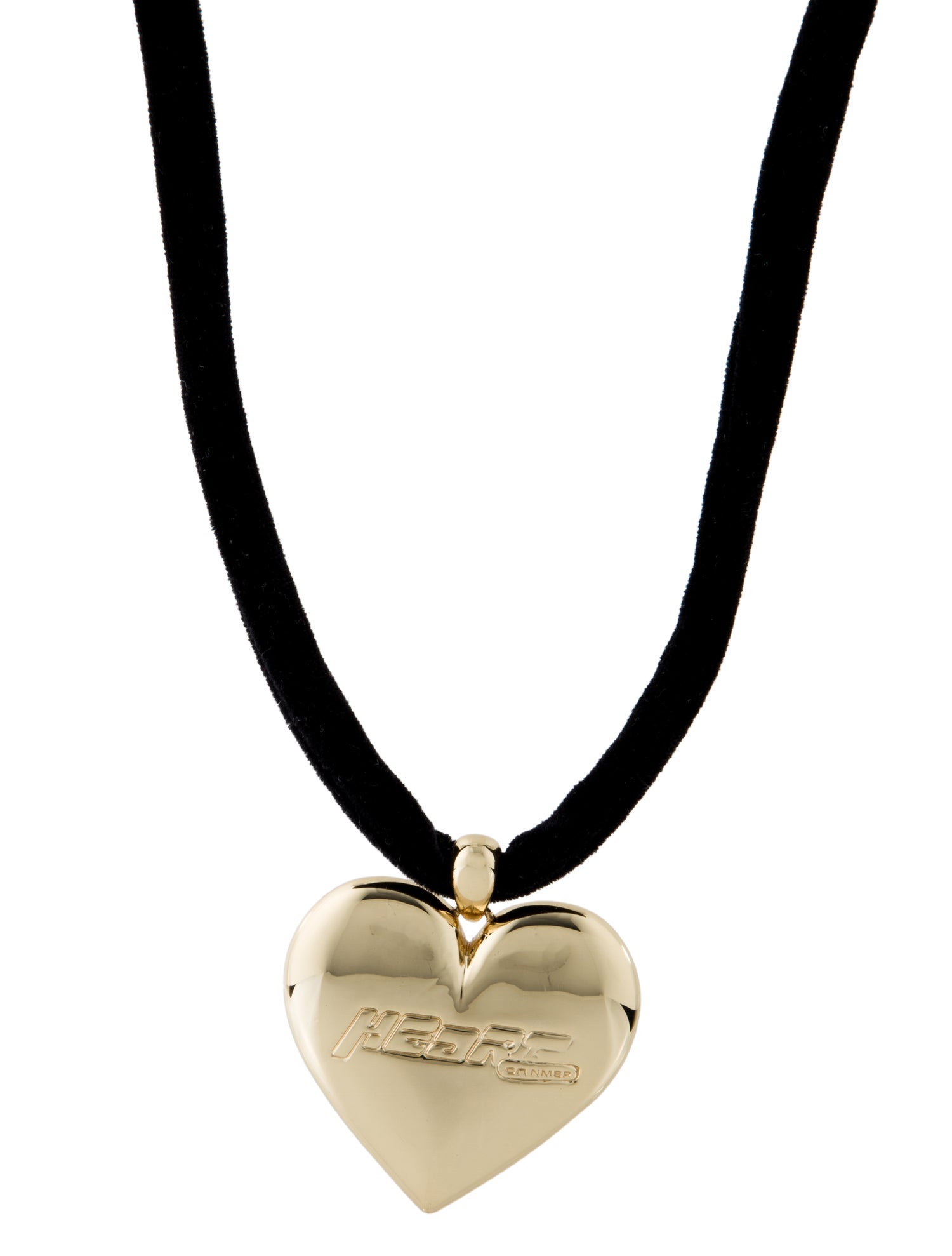 Numbering Velvet Adjustable Heart Pendant Necklace